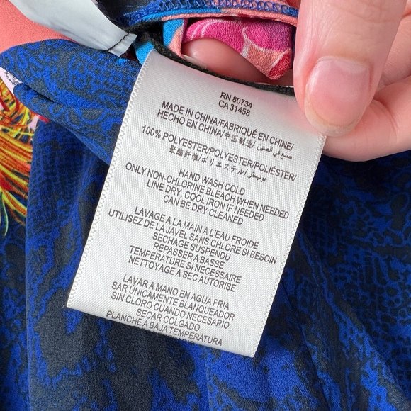 BCBGMaxAzria Kei Resort Collection Poncho Flowy Oversized Relaxed Fit Blouse Top - Picture 6 of 11